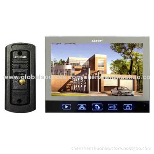 New Motion Detector 7-inch Video Door Intercom System, Supports SD Card
